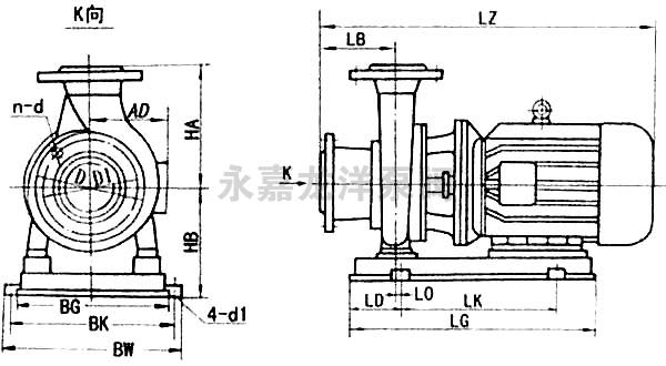 XBD-L立式消防泵结构示意图